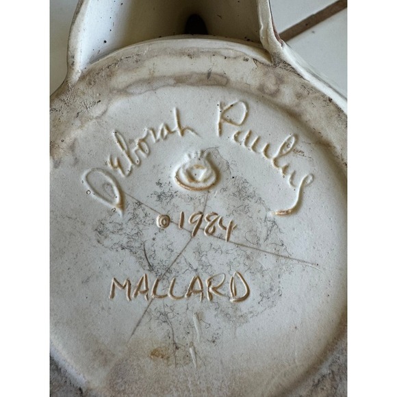 Original 1984 Deborah Pauling MALLARD (duck) Signed Bowl - Picture 9 of 9